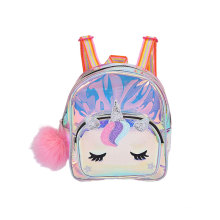 Wholesale Girls Children Popular Waterproof Rainbow Laser PVC Transparent Color Leisure School Backpack Bag